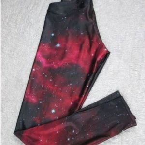 SOLDBlack Milk Galaxy Red Reddish Purple Leggings